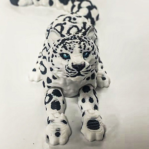 Figura d'Azione Stampata in 3D Vashine, Giocattoli Leopardo delle Nevi in PLA, <span class=keywords><strong>Animali</strong></span> dello Zoo Colorati e Flessibili, Giocattoli Decorativi per Bambini - Product Image 4