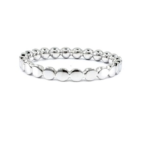 Bague Éternité Classique en Diamant, Design Romantique, Or Blanc 18 carats de Haute Qualité, Véritable Diamant, Coupe Brillante, Sertissage Clos, pour Mariage et Fêtes - Product Image 2