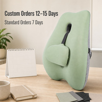 Coussin lombaire ergonomique en mousse à mémoire de forme tissée pour siège de bureau ou de voiture, hauteur réglable, respirant, écologique, OEM