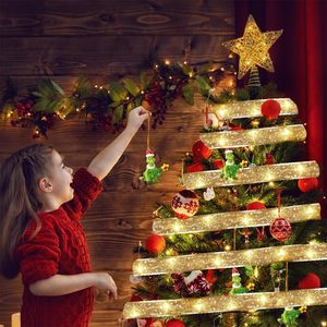 Décorations de sapin de Noël, <span class=keywords><strong>ruban</strong></span> lumineux <span class=keywords><strong>LED</strong></span>, guirlande lumineuse IP44 rechargeable, télécommande, alimentation par piles, fil de cuivre, intérieur - Product Image 1