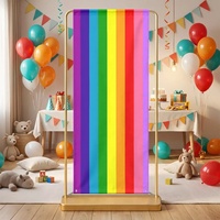 Toile de fond personnalisée imprimée avec motif arc-en-ciel gay (version lavande), idéale pour les cérémonies de festival et les célébrations thématiques