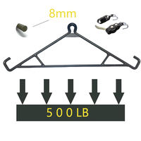 Kit de suspension et de levage 4-en-1 en acier durable pour gibier avec poulies et corde - Kit de suspension pour cerfs, capacité max. 500 LB