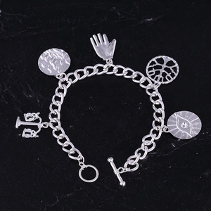 Pulsera ZRM de Joyería de Moda, Aleación de Zinc, Plateada, con Dijes de Formas Geométricas, Diseño Novedoso, Inspirada en la Película Clásica <span class=keywords><strong>Divergentes</strong></span>: 5 Faciones - Product Image 6