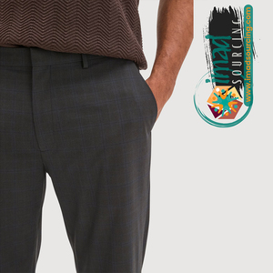 Pantalones Formales de Pierna Recta para Hombre, Color Sólido, Poliéster de Peso Medio, Antiarrugas, Frente Plano, Bolsillos Laterales, Ropa de Oficina para Otoño - Product Image 3