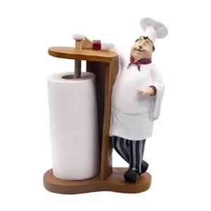 American country creative resin crafts desktop restaurant storefront hotel bar chef roll stand resin decorations