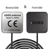 Antena GPS GNSS para Coche de Alta Ganancia 28dbi, Activa, Omnidireccional, Impermeable, con Montaje de Tornillo, para Exteriores, con Antena GPS GSM Integrada y Ranura para Tarjeta SIM