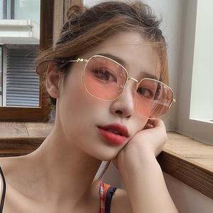 Nouvelles lunettes de soleil carrées en métal K3-3811, monture dorée, polarisées UV400, unisexe, design irrégulier, type 3, verres AC - Product Image 5