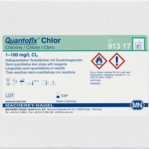 Bandelettes de test Macherey-Nagel Quantofix Chlor 1-100 mg/L Cl2 pour l'analyse semi-quantitative de l'eau des piscines - Product Image 1