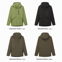 Veste de randonnée unisexe personnalisable avec capuche amovible, imperméable et coupe-vent, coque monocouche premium à marque privée, OEM clé en main