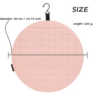 Organizador de Pared Redondo con Ganchos para Broches y Alfileres, Sistema de Fieltro Personalizable - Product Image 3