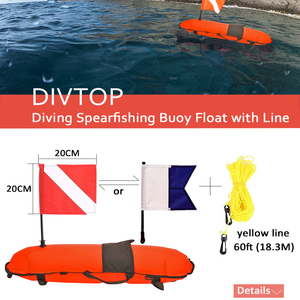 Boa di siluro di pesca subacquea boa di segnale gonfiabile di immersione, boa di pesca subacquea boa di pesca subacquea con bandiera - Product Image 2