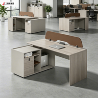 Escritorio de Computadora en Forma de L, Ergonómico, Ecológico y Moderno, de Madera, Marca JIUSHUN, Personalizable con Gabinete