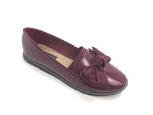 Zapatos Planos Cómodos Tipo Bailarina, Mocasines de Invierno de PU Patentado, Zapatos de Moda para Mujer con Lazo, Casuales, de PU + TPR - Product Image 5