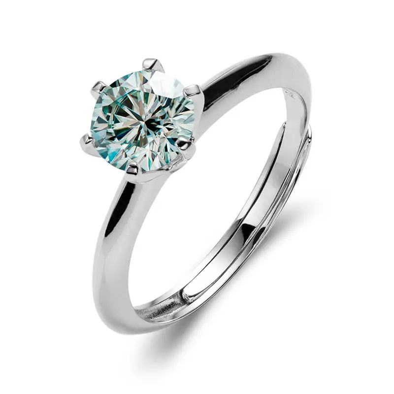 2023 Hot sale 6.5mm 1 carat Green Round Cut Stone Moissanite Ring Loose Gemstone Diamond Wuzhou Holycome