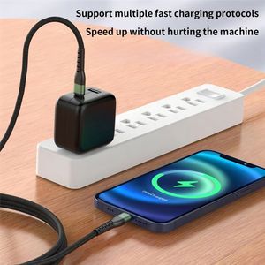 Universal Aluminum Alloy Black <b>Usb</b> c to <b>Usb</b> c <b>Cable</b> 60w Nylon Braid Type c <b>Cable</b> 3a 5a Fast Charging Nickel Plated Data <b>Cables</b> - Product Image 6