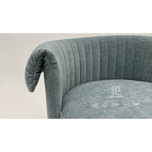 Chaise Ronde Moderne Tendance Grise pour Salon, Chambre, Hôtel, Bureau, Villa - Chaise Simple en Tissu 01 pour Salon Simple C - Product Image 4