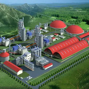 하루 1000 톤 시멘트 공장 시멘트 생산 라인