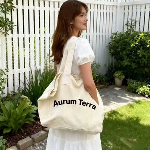 Eco Friendly Extra Large Custom Logo Organic Reusable Cotton Shopping <b>Bag</b> Canvas Grocery <b>Bag</b> Oversize Gym Tote <b>Bag</b> - Product Image 1