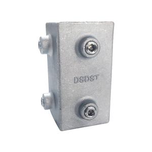 Conector de tubo cuadrado <span class=keywords><strong>20mm</strong></span> 25mm 30mm Conector de tubo recto de esquina de aleación de aluminio para tuberías - Product Image 4