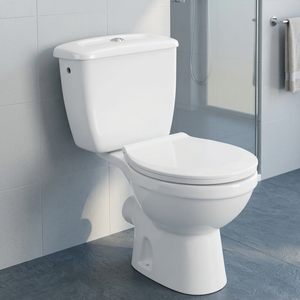 Inodoro de dos piezas de cerámica moderno, de precio económico, con descarga dual y sifón en P, directo de fábrica - Product Image 6
