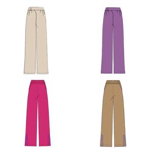 Pantalon <span class=keywords><strong>AMENO</strong></span> pour femmes en lin de couleur unie taille moyenne - Product Image 2