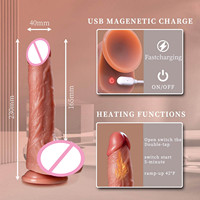 Fernbedienung Weiches Silikon Realistischer Penis G-Punkt Klitoris Stimulator Schub Schaukel Heizung Dildo Vibrator Sexspielzeug für Frauen