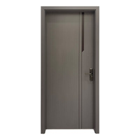 Porte d'Intérieur Foshan en Alliage d'Aluminium Anti-Effraction pour Chambre, Insonorisée, Écologique, Tout-Aluminium, pour Bureau à Domicile