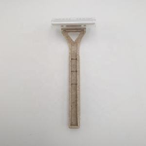 Erkekler için otel tek kullanımlık tıraş kiti biyobozunur plastik jilet düz tıraş güvenliği özellikleri biyobozunur buğday samanı - Product Image 2