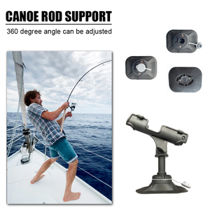 Solarmarine Kayak porte-canne à pêche pour bateaux avec grande ouverture de pince supports de poteau réglables à 360 degrés support pliant - Product Image 6
