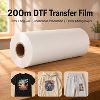 Rollo de Película DTF A1 de 200m x 60cm, Mate, de Alta Adhesión, para Impresión Textil Digital, Venta al Por Mayor, para Pedidos al Por Mayor