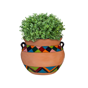 Maceta de cerámica <span class=keywords><strong>Talavera</strong></span> hecha a mano Diseño mexicano pintado a mano vibrante, adecuado para plantas falsas y vivas con orificio de drenaje - Product Image 6