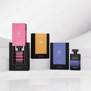 Caja Rígida para Perfume ABOLAND, Juego de Cajas de Regalo Cosméticas de Alta Gama en Rosa, Naranja y Azul, Impresión UV - Product Image 1