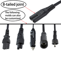 Cable de Computadora Estándar Europeo, PVC Negro, 1.5m, Personalizado para Electrodomésticos, Guoqun GQ/032