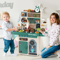 Dropshipping Shopify : Nouveau jeu de cuisine pour enfants avec évier pulvérisateur, jouet de cuisson, aliments qui changent de couleur, lumière et son – Cadeau de Noël
