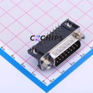 X0315WT7B3 D-Sub/VGA Connector Bent Lead Through Hole Connector Standard D-Sub Male 15P Right Angle Insert - Product Image 1