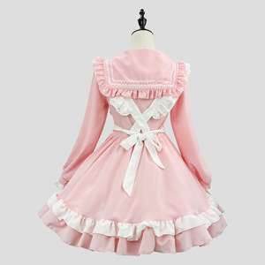 Mignon académie marin Lolita à manches longues robe de femme de chambre Costumes Cosplay école robe de femme de chambre pour <span class=keywords><strong>serveuse</strong></span> femme de chambre Costumes de fête - Product Image 3