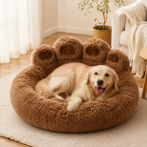Pet Dog Bed for All Seasons Paw <b>Plush</b> Warm <b>Cat</b> Bed Comfortable for Small Large Dog Bed Design Dog Products - Product Image 3
