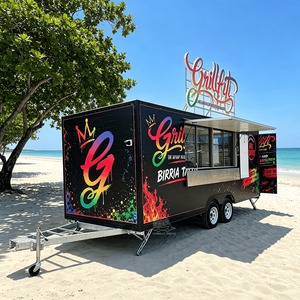 Camion de café mobile, remorque de boulangerie, concession de boissons et jus, barbecue, fenêtre de service commerciale, chariot de poulet frit - Product Image 3