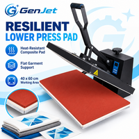 Mesin Press Panas Manual Tipe Clamshell dengan Plat 40x60cm dan Kontrol Waktu Suhu Digital untuk Grafis Kaos dan Pakaian