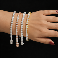 Bracelet Tennis en Argent Sterling 925 avec Moissanite de Grade VVS (2mm-7mm) – Vente en Gros, Prêt à Expédier
