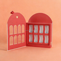 Boîte à rouge à lèvres personnalisée avec fenêtre, emballage cosmétique unique pour présentation en magasin, présentoir de comptoir de maquillage de marque
