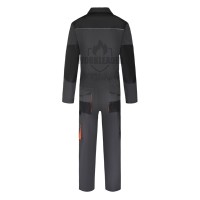 Salopette de travail robuste en toile premium pour homme, avec taille élastique et multiples poches cargo, idéale pour les mécaniciens