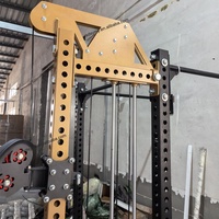 Rack de musculation mural en acier au carbone robuste, à poulie simple réglable, pour usage commercial
