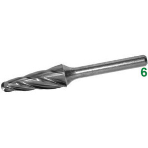 SCU 8070A 16 Solid <b>Carbide</b> Rotary <b>Burrs</b> - Product Image 1
