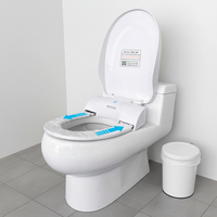 NAVISANI NS320C0 Couvercle de siège de toilette hygiénique avec système de remplacement automatique du film, capteur sans contact pour activer le couvercle de siège de toilette