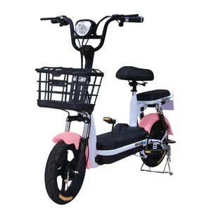 Wholesale 14 Inch Electric Bicycle City Bicycle Fat Tire Lithium Battery 48v12ah With 350W Power Motor Import Electric Bike