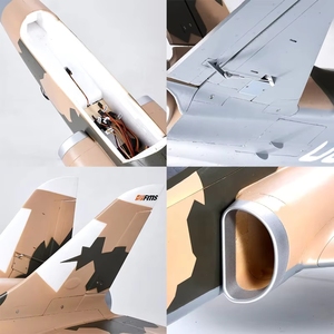 EPO FMS ซูเปอร์แมงป่อง V2อาร์ซีเครื่องบินขับไล่เจ็ท PNP 120A ESC 90มม. EDF แรงขับย้อนกลับและนักบินระดับกลางสีส้ม Camo paints - Product Image 6