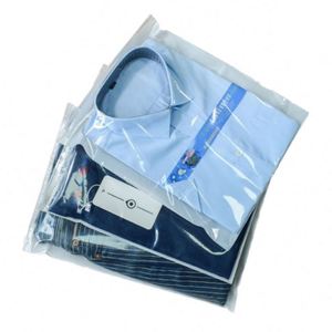 Sacs en papier transparents personnalisés avec logo, petits sacs à fermeture éclair pour vêtements, style promotionnel tendance - Product Image 1