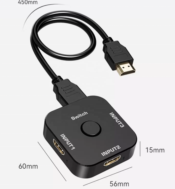 TV-link 3 in 1 Out for Switch 8K60Hz HDMI2.1 with 2.6FT Cable 3D 1080P HDCP2.3 for PS5 Xbox DVD Player Fire Stick PC