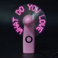 Mini Ventilador Portátil LED Personalizado 2025, Ventilador Eléctrico de Mano con Pantalla LED Programable y Batería